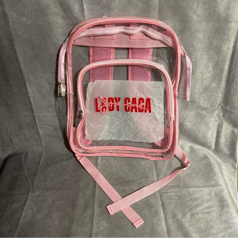 Lady Gaga‎ Joanne Tour VIP Pink and Clear Backpack
